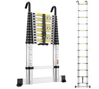 Telescopic Ladder 3.8M Aluminium Extension Extendable Loft Ladder for Roof Loft Caravans RV