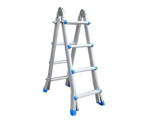 Telescopic Ladder 4.2m Multi Purpose Folding Extendable 4 Step Heavy Duty for Home and Garden TUFFMATE