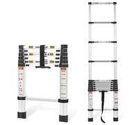 Telescopic Ladder, 6.5FT RIKADE Aluminum Telescoping Ladder with Non-Slip Feet, Portable Extension Ladder for Household and Outdoor Working, 330lb Capacity, 2.0m/6.5FT (RK-SST-20)