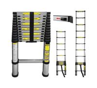 Telescopic Ladder Extendable Up To 3.8M Aluminum 13 Steps Folding Ladder New
