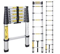 telescopic ladder, Multi-Purpose Extendable Ladder Telescoping Extension Ladder 20ft / 16ft / 12.5ft / 10.5ft, Aluminum for Rooftop RV(2m/6.5ft)