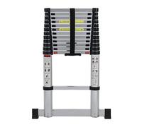 Telescopic Ladder with Soft Close Multi-Purpose Extendible Aluminium Ladder with Stabilisers 3.80 m