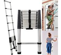 Telescopic Ladders Extendable Step Ladders Stainless Steel Roof Telescoping Ladder for Gutter Cleaning, Multi-Purpose Loft Ladder Extension Folding Ladder, Collapsible Retractable Library Ladder