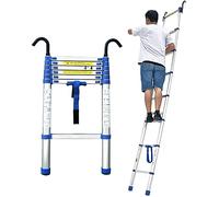 Telescopic Ladders for Home/attic, 2m/2.2m/2.6m/3m/3.4m/3.8m/4m, Foldable Professional Aluminum Extension Ladder, Load 150kg/330lbs (Size : 3.8m/12.5ft)