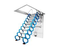Telescopic Ladders Staircase Fully Automatic Telescopic Loft Ladder Wall Mounted Stairs Electric Lift Stretch Drop Stairs Pulldown Ladder Suitable for The attic, roof top Company Folding Lad