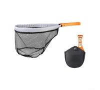 Telescopic Landing Net 18-36in for Stream Fishing | Soft rubber mesh, fish design, catch and , lightweight 264g, freshwater suitable