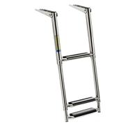 Telescopic large ladder AISI316 black 3 steps - 1 PC Osculati - 49.541.63