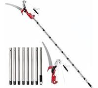 Telescopic Long Reach Tree Loppers - 82-402cm Extendable Pruner with 33cm Saw Blade, Lightweight Pulley-Operated Pole Pruner for High Branch Trimming