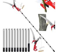 Telescopic Long Reach Tree Loppers - 82-402cm Extendable Pruner with 33cm Saw Blade, Lightweight Pulley-Operated Pole Pruner for High Branch Trimming