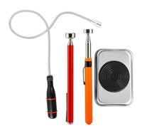 Telescopic Magnet Pickup Tool Set - 3 Pcs Flexible Magnetic Pickup Tools and Double-Sided Magnetic Bowl. Perfect Telescopic Magnetic Pickup Tool for Retrieving Small Metal Parts and Hardware Objects