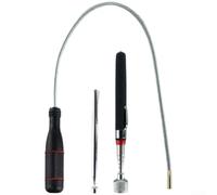 Telescopic Magnetic Pick Up Tool 3 Pack Extendable Magnet Wand for Screws Nuts Bolts - Flexible Retrieval Hard to Reach Areas Automotive Repair Black