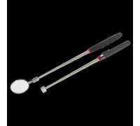 Siegen 2 Piece Telescopic Magnetic Pick Up Tool and Inspection Mirror Set