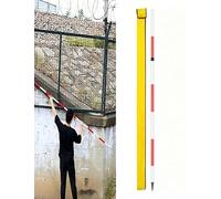 Telescopic Measuring Rod, Aluminum Survey Pole, Red Milk Graduated Rod for Road Work Land Surveying Depth Gauge(9.8ft)