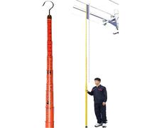 Telescopic Measuring Rod, Lightweight Survey Pole for Construction, Insulated Height Stick for Lineman Work, 35kv-500kv Voltage, Includes Carrying Bag, 6m/19.7ft