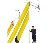 Telescopic Measuring Rod, Lightweight Survey Pole for Construction, Insulated Height Stick for Lineman Work, 35kv-500kv Voltage, Includes Carrying Bag, 6m/19.7ft