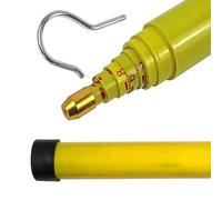 Telescopic Measuring Ruler, Epoxy Resin Height Measuring Stick for Live Power Lines and Construction, 18m/59ft with Hook