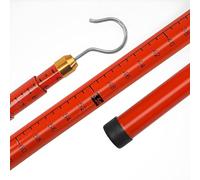 Telescopic Measuring Ruler, Epoxy Resin Height Measuring Stick for Live Power Lines and Construction, 18m/59ft with Hook