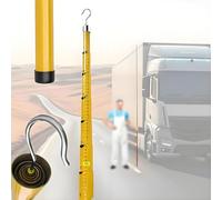 Telescopic Measuring Ruler,Epoxy Resin Height Measuring Stick for Live Power Lines and Construction Height Measuring Stick Lineman w/Hook Yellow-18m/59ft