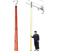 Telescopic Measuring Ruler with Hook for Live Power Lines, Construction, and Utility Work - Adjustable Height Pole for Accurate Height and Distance Measurements