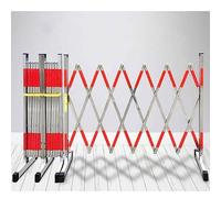 Telescopic Metal Barricade - Expandable Security Gate, Mobile Safety Barrier, Retractable, Scissor Gate for Road Closures & Construction Sites (Color:)