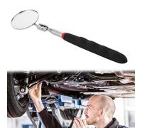 Telescopic Mirror Tool,1PCS Telescopic Inspection Mirror Round Long Handled Mirror,360 Degree Small Telescopic Mirror,Mirror on a Stick for Auto Repair to Check Vehicle Condition 50mm Diameter