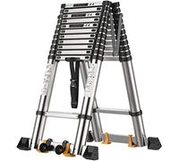 Telescopic MultiFunctional Fishbone Ladder Portable Aluminum Folding Ladder Extendable HeavyDuty for Indoor & Outdoor Roofing Work