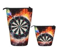 Telescopic Pencil Bag Pen Holder Pop Up Standing Pencil Case Dart Board Cute Pencil Pouch Bag Stand Up Pen Bag Makeup Cosmetics Bag for Adult Office Supplies