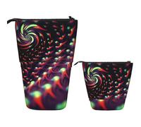 Telescopic Pencil Bag Pen Holder Pop Up Stationery Case Fantasy Sci-Fi Dizziness Standing Pencil Case Cute Pencil Pouch Bag Stand Up Pen Bag Makeup Cosmetics Bag for Adult Office Supplies