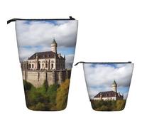 Telescopic Pencil Bag Pen Holder Pop Up Stationery Case Historical monuments of Armenia Standing Pencil Case Cute Pencil Pouch Bag Stand Up Pen Bag Makeup Cosmetics Bag for Adult Office Supplies