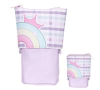 Telescopic Pencil Bag, Standing Pencil Bag - Portable Colored Pen Organizer Control - Large Capacity School Supplies Organizer for Brush Painting Erasers, purple, riferimento alla descrizione