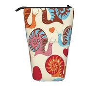 Telescopic Pencil Case Cute Snail Stationery Pencil Bag Makeup Pouch Portable Office Stationery Bag for Teens Girls Adults
