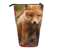 Telescopic Pencil Case Pencil Holder for Office Standing Pencil Holder Pop up Pencil Bag Fox Pen Pouch Box Stationery Organizer Box for Work