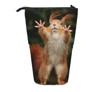 Telescopic Pencil Case Pop Up Pencil Bag Cute Telescopic Pen Holder Squirrel Funny Animal Standing Pencil Pouch