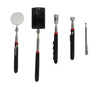 Telescopic Pick Up Tool Set with LED Inspection Mirrors and Magnetic Grabber Rods - 15lb, 8lb & 1.5lb for Vehicle Maintenance and Tight Spaces