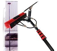 Telescopic Pole Kit for Glass Cleaning, Rotating Brush for Solar Panel Cleaning, 3.6m to 12m Extension with Squeegee for Solar Photovoltaic Panels