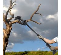 Telescopic Pole Saw 550W - Long Reach Chainsaw Pruner, 4.26ft Extendable Cordless Cutter with 1500mAh Battery, High Branch Saw, 2-in-1 Garden Tool