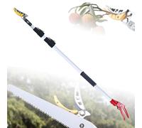 Telescopic Pole Saw and Tree Pruner for Long Reach Pruning of Trees, Hedges, and Thorny Shrubs