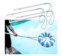 Telescopic Pool Rescue Hook - Adjustable Lightweight Aluminum Telescoping Pole for Emergency Life Saving Equipment