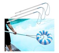 Telescopic Pool Rescue Hook - Adjustable Lightweight Aluminum Telescoping Pole for Emergency Life Saving Equipment