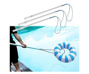 Telescopic Pool Rescue Hook - Adjustable Lightweight Aluminum Telescoping Pole for Emergency Life Saving Equipment
