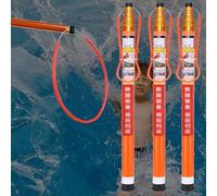 Telescopic Pool Rescue Hook with Pole - 15/18/20 Ft Fiberglass Lifesaving Stick, Emergency Drowning Rescue Tool for Pool Safety