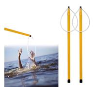 Telescopic Pool Rescue Hook with Pole,15ft-30ft Adjustable Duty Pool Pole,Adjustable Heavy Duty Fiberglass Telescoping Ring,Specialised Emergency Rescue Equipment for Drowning Victims (177IN-Yellow)