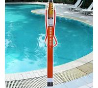 Telescopic Pool Rescue Pole 15-33FT, Fiberglass Lifeguard Hook for Drowning Swimmers, Lightweight Emergency Safety Equipment for Pools, Yachts, Beach, Marine Salvage(6.5m/21.3ft)