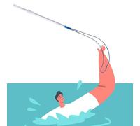 Telescopic Pool Safety Hook - Aluminum Drowning Rescue Pole - Emergency Lifesaving Equipment for Pools, Boats & Parks - Quick Response Tool for Safety