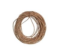 Telescopic power cord,outdoor extension 2 x 0.75mm Vintage Twisted Fabric Electrical Wire Black Braided Lamp Cord Copper Textile Cable solar sheathed(Pale gold)