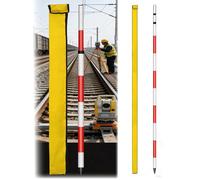 Telescopic Professional Survey Pole & Prism Rod Set,Prism Pole Land Surveying Equipment for Total Station & Construction Staking （500cm/195in）(500cm/195in)