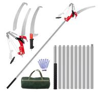 Telescopic Pruning Saw With Double Hook , Long Reach Tree & Fruit Branch Cutter