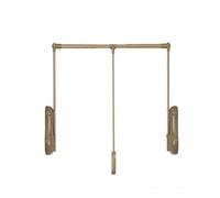 Telescopic Pull-down Clothes Rail, Hydraulic Wardrobe Lift Rack, Automatic Reset Slide Rail, 20kg Capacity, Space-saving Design (Color-1, 51-65cm)
