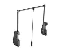 Telescopic Pull-down Wardrobe Rod, Easy To Pull Down to Hang Hangers Save Space Full-length Buffer Cabinet Rails, Easy and Smooth Return(Color2,564-764mm)