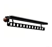Telescopic Pull-Out Hanger Rail Black Top-Mount Damping for heavy-duty | Carbon steel wood construction space-saving vertical design for smooth buffer for glide for standard wardrobes
